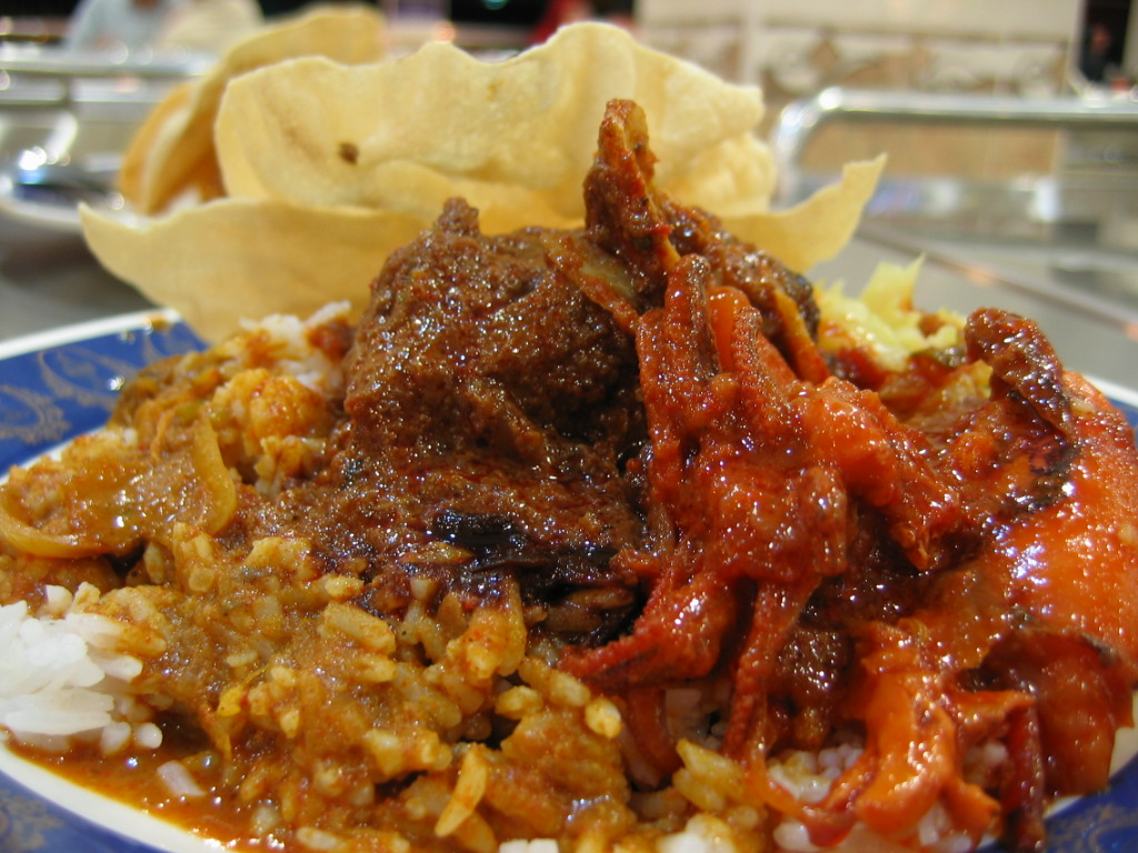 马来西亚 nasi kandar 咖喱饭