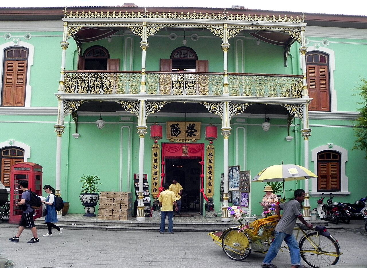 Pinang Peranakan Mansion 绿色外墙
